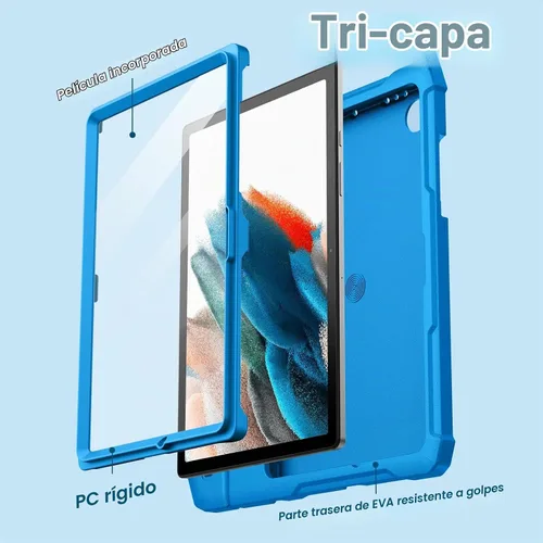 Vista 5 de JETech Funda infantil para Samsung Galaxy Tab A8 de 10.5 pulgadas 2022 (SM-X200/X205/X207) con protector de pantalla integrado, funda protectora a