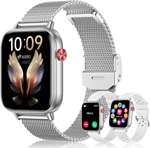 Vista 11 de Reloj inteligente para hombre para Android iPhone 1.83" HD 3 bandas Negro