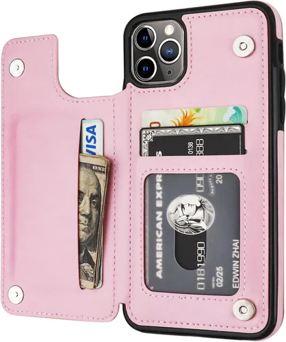 Vista 13 de ONETOP Funda tipo cartera para iPhone 11 Pro Max con tarjetero de crédito