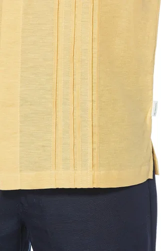 Vista 3 de Cubavera Camisa de manga corta con múltiples pliegues