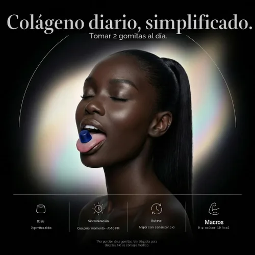 Vista 2 de Gomitas de péptido de colágeno para mujeres y hombres – Suplemento gomoso de colágeno para cabello sano, piel, uñas y huesos – ácido hialurónico