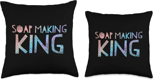 Vista 3 de Soap Making King - Proud Soap Maker Almohada de tiro 16x16, multicolor