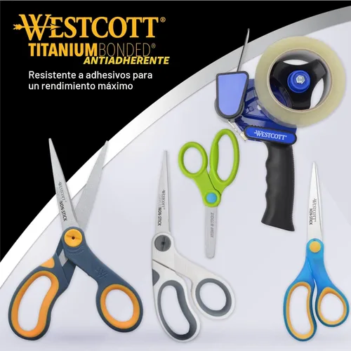 Vista 5 de Westcott - Tijeras antiadherentes de titanio, 5.0 pulgadas rectas.