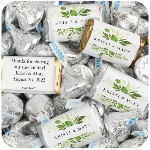 Vista 12 de 128 piezas de dulces de boda personalizados en miniatura y besos