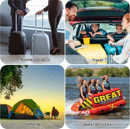 Vista 8 de Bolsas de vacío reutilizables para viajes, bolsa de compresión al vacío profesional impermeable IPX8 para maletas, mochilas, bolsas ahorradoras