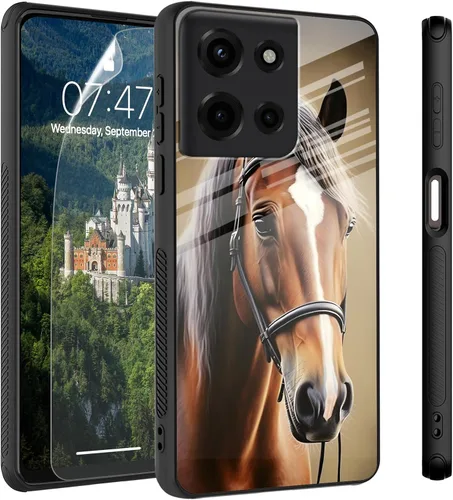 Vista 29 de Funda para Motorola Moto Edge 2022, cubierta trasera de vidrio templado con protector de pantalla, funda protectora a prueba de golpes para Motorola