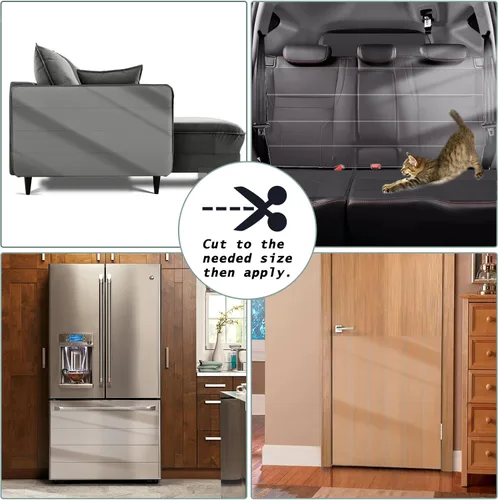 Vista 6 de Protector de muebles antiarañazos para gatos, protector de muebles autoadhesivo transparente de gatos que arañan las garras, protector de sofá