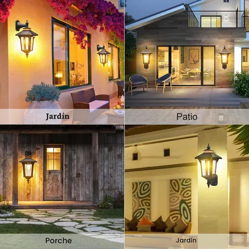 Vista 6 de Linterna de Pared Solar con 3 Modos, Luz de Pared Solar con Sensor de Movimiento Impermeable, Luces LED de Porche Delantero del Anochecer al