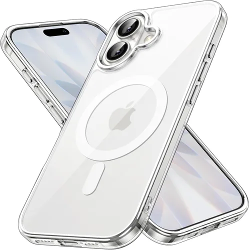 Vista 9 de JETech Funda magnética para iPhone 17 de 6.3 pulgadas, compatible con MagSafe, protector de teléfono a prueba de golpes, parte trasera transparente