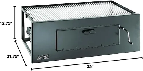 Vista 2 de Firemagic Grills Legacy 3334 Lift-A-Fire - Parrilla de carbón deslizante