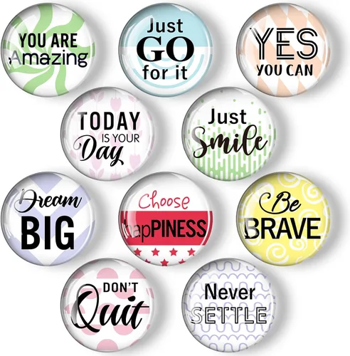 Vista 5 de Weewooday - 10 imanes de nevera inspiradores a granel, imanes decorativos para refrigerador, lindos accesorios de casillero, cita motivacional