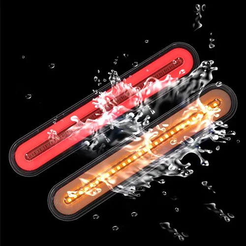 Vista 2 de 2 piezas Luz de Freno y Señal de Giro Trasera para Remolque, Camión, Furgoneta, Vehículo Todo Terreno, Accesorios Universales, Luz de Freno