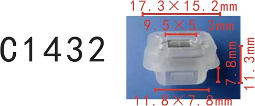 Vista 15 de Autobahn88 - Clip de remache tipo push-in para parachoques, compatible con Renault (OEM: 054000001R) (Paquete de 20)