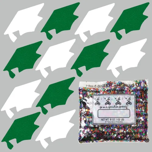 Vista 53 de Confetti Grad Cap Negro, Azul Marino Combo - 2 bolsas de media onza (1 oz)