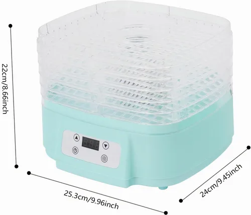 Vista 3 de Máquina secadora de alimentos, deshidratador de alimentos para el hogar, máquina deshidratadora de alimentos de 6 niveles para frutas, verduras
