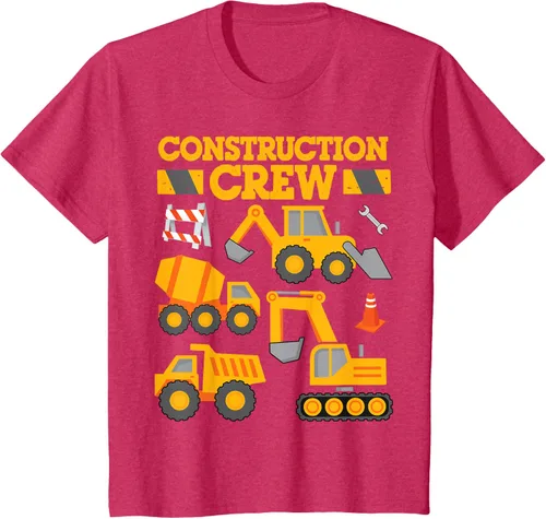 Vista 75 de Construction Crew Worker Excavator - Camiseta para niños y niñas Negro