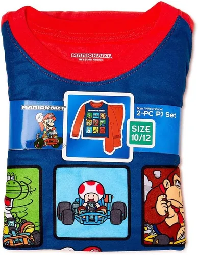 Vista 2 de Nintendo Boys Super Mario Brothers 2 Piece Pajamas Sleep Set