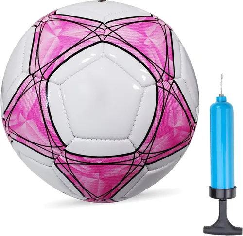 Vista 10 de Balón de fútbol tamaño 3,4,5 PU suave para práctica de entrenamiento, regalo para niños y niñas, viene con bomba y aguja
