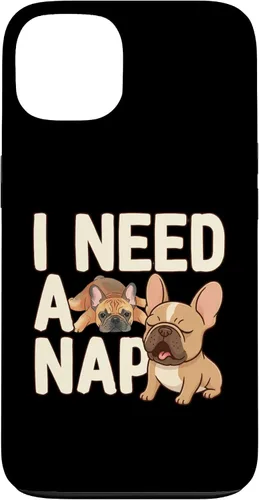 Vista 7 de I Need a Nap Funny French Bulldog Mom Life Tired Parent Case for iPhone 16