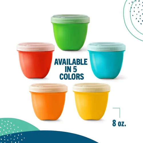Vista 5 de Preserve Mini accesorio de almacenamiento de alimentos, juego de 4, 8 oz (rojo)