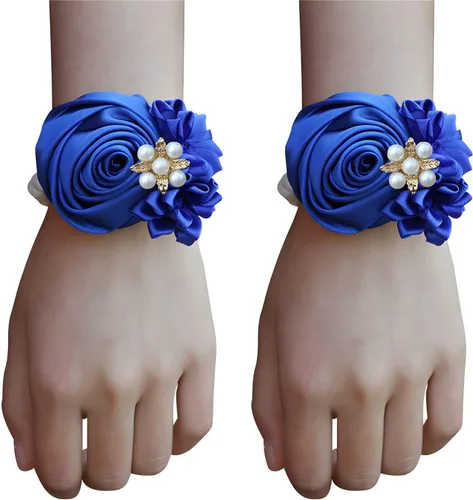 Vista 7 de Boutonniere de rosas de satén, 2 piezas para boda, novio, padrino, padrino, mejor hombre, padre, alfiler de solapa, agujero de botón, flor