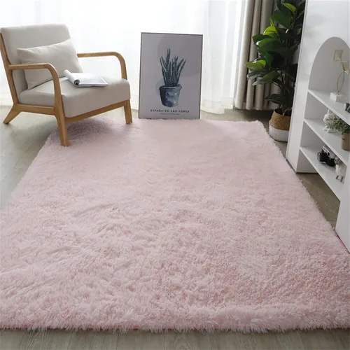 Vista 7 de Lifup Alfombra rectangular esponjosa para sala de estar o dormitorio, color Naranja