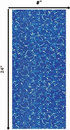 Vista 2 de Tiki Island Pool - Revestimiento de vinilo para piscina de 8 x 24 pulgadas, material de parche, color azul