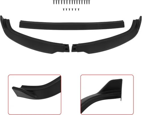 Vista 7 de SCITOO Borde de parachoques delantero negro mate STP-Style se adapta a 2001-2005 para Lexus para IS300 PP alerón de labio delantero
