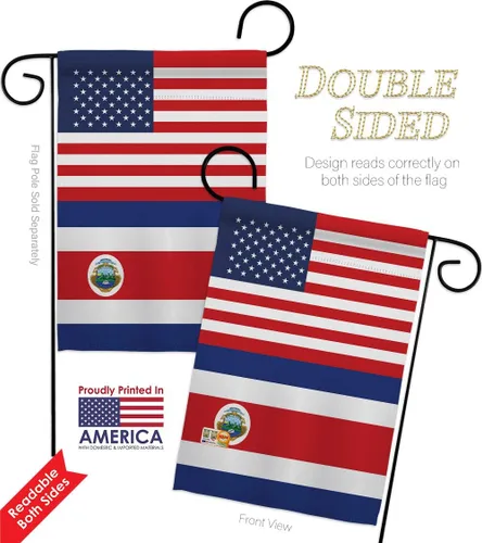 Vista 5 de Bandera de la Amistad de Costa Rica de la Copa del Mundo de Estados Unidos para decoración exterior de la casa, decoración al aire libre, tapiz
