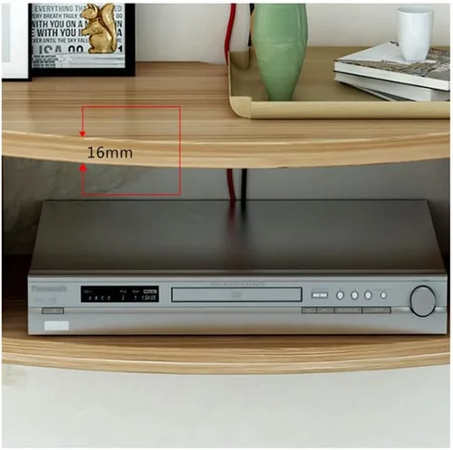 Vista 5 de WANLIAN Soporte flotante para TV de entretenimiento, estante flotante para caja de cables, estantes multimedia montados en la pared, estante central