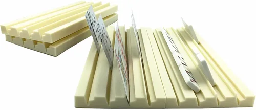 Vista 4 de Yuanhe Paquete de 4 soportes de plástico para dominó, bandejas de dominó, organizador para juegos de mesa clásicos, azulejos, juegos familiares