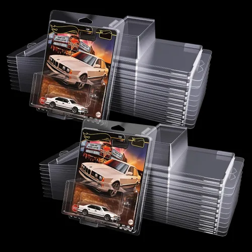 Vista 8 de Funda protectora para Hot Wheels Premium Clamshell vitrinas de plástico para modelos a escala 1:64, resistente a los rayos UV, resistente al polvo