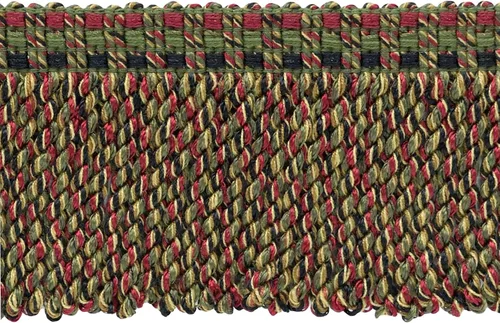 Vista 11 de Colección Veranda de 3" (7,5 cm) de largo, borde de flecos de lingote de punto elegante (estilo # BFV3) negro carbón #VNT30 (negro azabache) paquete