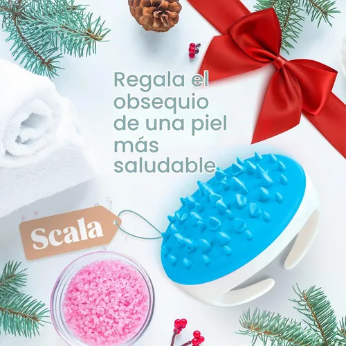 Vista 2 de Scala - Masajeador de celulitis de silicona, depurador de baño para una piel más suave, aguamarina Silicone nodules exfoliate, cellulite remover