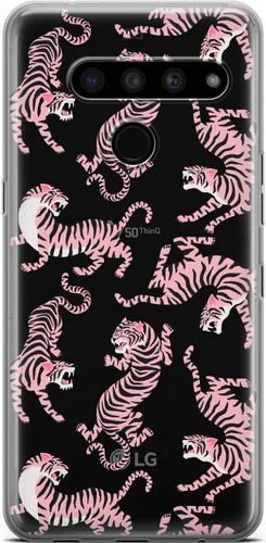 Vista 12 de Mertak Funda transparente para teléfono compatible con LG Stylo 6 5 4 K61 K51S K41S K30 K20 Q70 Q60 inspirador águila de silicona natural diseño