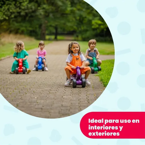 Vista 4 de Careplay Juguete 2 en 1 para cachorros para empujar, uso en interiores y Rojo