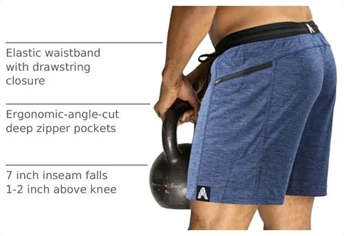 Vista 4 de Anthem Athletics Hyperflex - Pantalones cortos de entrenamiento para hombre Elástico en 4 direcciones, movilidad sin restricciones, levantamiento