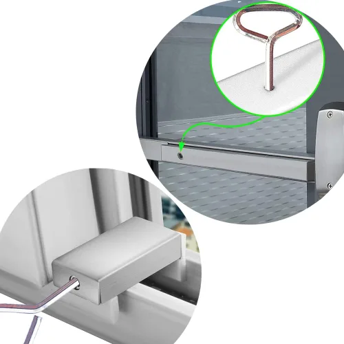 Vista 3 de Llave hexagonal estándar de 1/8 pulgadas con bucle completo, llave Allen para dispositivos de salida de pánico de barra de empuje, metal sólido