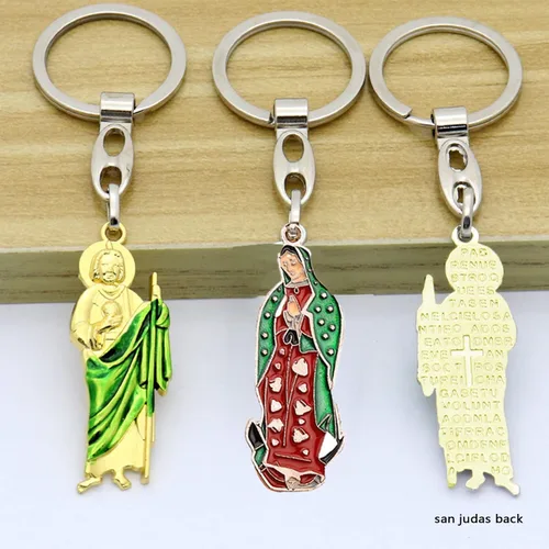 Vista 6 de 20 dijes de Virgen María San Judas para pulseras, cuentas de Virgencita Virgen De Guadalupe, joyería mexicana, colgante de rosario