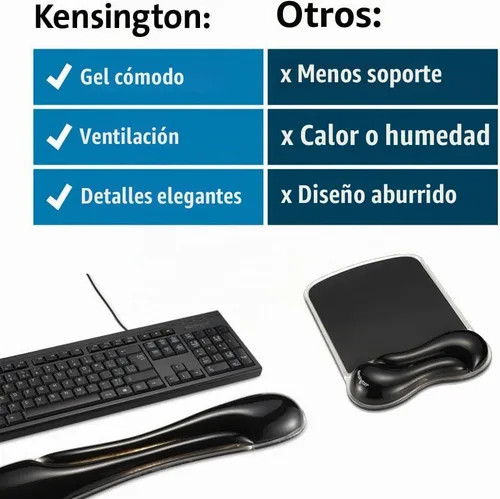 Vista 6 de Kensington Duo Gel Combo Negro - Negro Medio