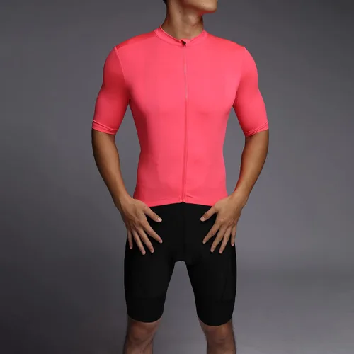 Vista 3 de RISESBIK Men's Cycling Jersey Zipper Pocket Short Sleeve Lightweight Aero Race Fit Bike Jersey, UPF 50+ Biking Cycling Shirt