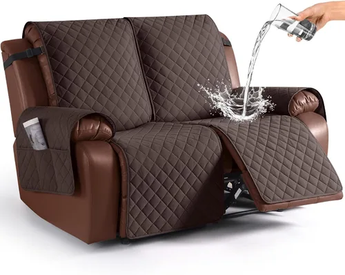 Vista 32 de KinCam Funda impermeable para sofá biplaza reclinable, funda antideslizante para sofá reclinable de 2 asientos, funda de sofá reclinable, protector
