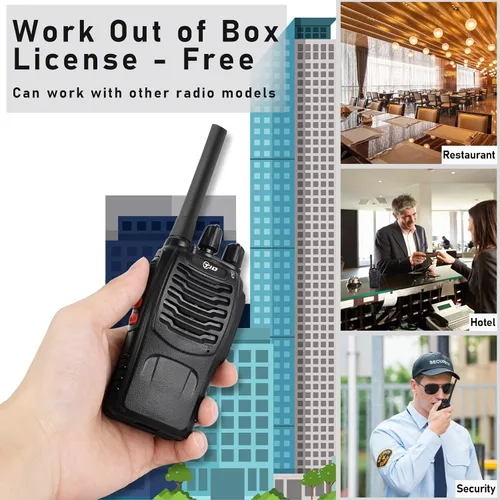 Vista 4 de TID TD-V2 Walkie Talkies para adultos con auricular y 8 baterías, radios de 2 vías, Walkie Talkies de largo alcance con radio bidireccional
