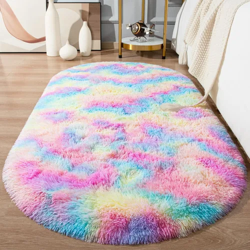 Vista 13 de Softlife Alfombras Esponjosas para Dormitorio, Alfombra de Área Peluda Bonita para Niñas y Niños Habitación de Bebé Decoración del Hogar, 2 x 5 Pies