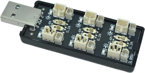 Vista 9 de 1S LiPo - Cargador USB de 6 canales 3.7V/4.20V, compatible con batería Tiny Whoop EMAX Tinyhawk, proyectos de bricolaje, conectores JST-PH2.0