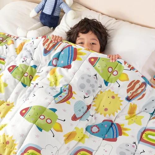Vista 18 de Sivio Manta ponderada para dormir, 2 libras, 19 x 21 pulgadas, dinosaurio