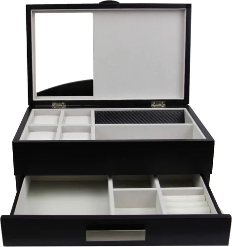 Vista 4 de Alta calidad Executive Man 's Valet de madera caja de almacenamiento