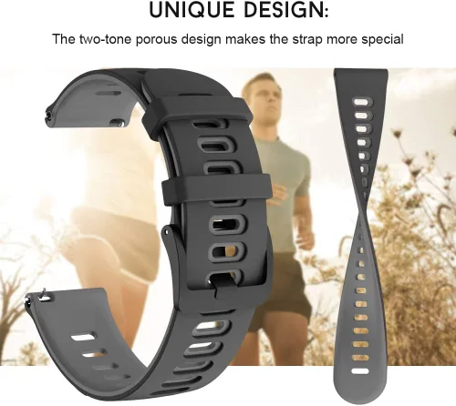 Vista 6 de NotoCity Correas de reloj Vivoactive 5/Vivoactive 3, Galaxy Watch 4/Watch 5/Active 2, correa de repuesto de silicona de 0.787 pulgadas para reloj