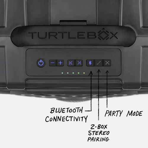 Vista 3 de Turtlebox Original Gen 3: Bocina Bluetooth portátil para exteriores – Ultra-sónica (120dB), impermeable (IP67), resistente, a prueba de impactos