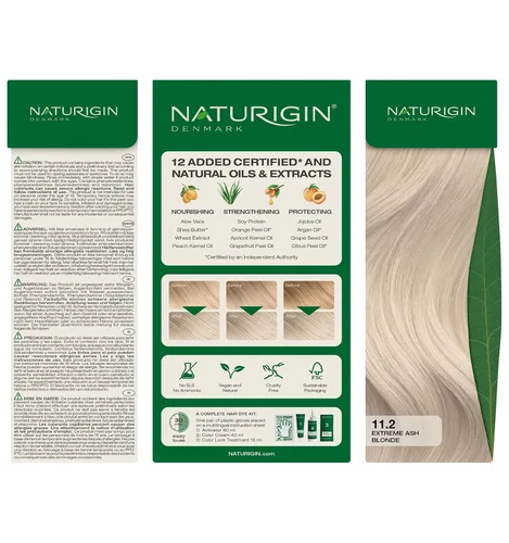 Vista 9 de Naturigin coloración permanente para cabello Rubio ceniza extremo 11.2